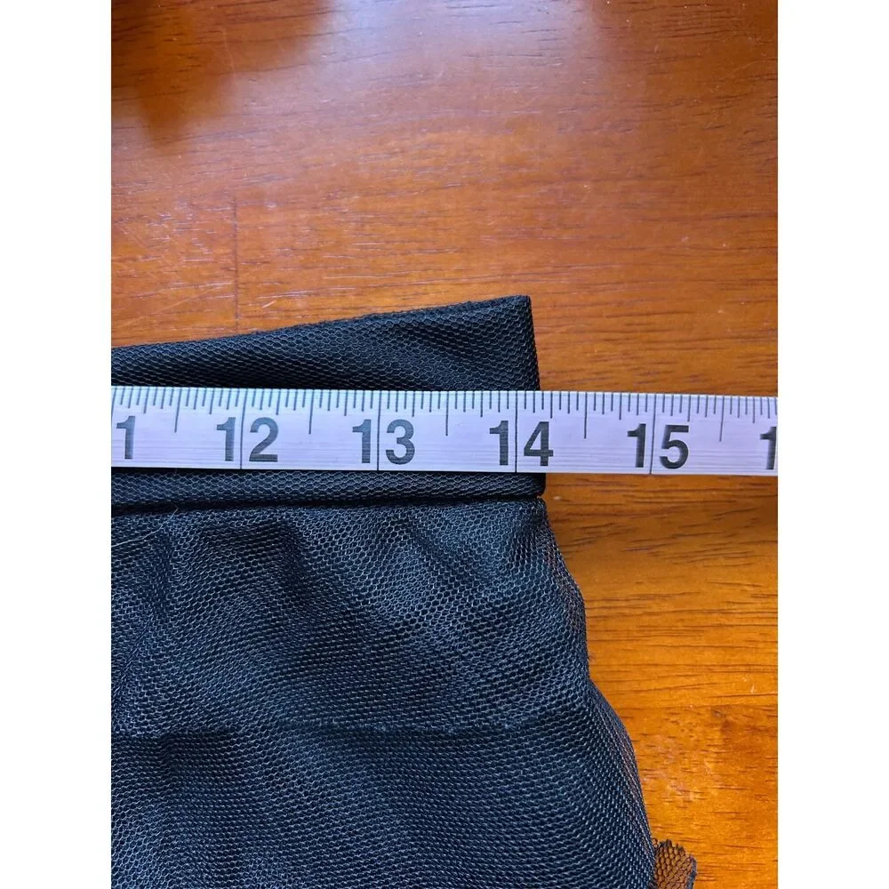 Adrianna‎ Papell Skirt Women's 6 Black Tiered Ruffle Formal Maxi Skirt mesh